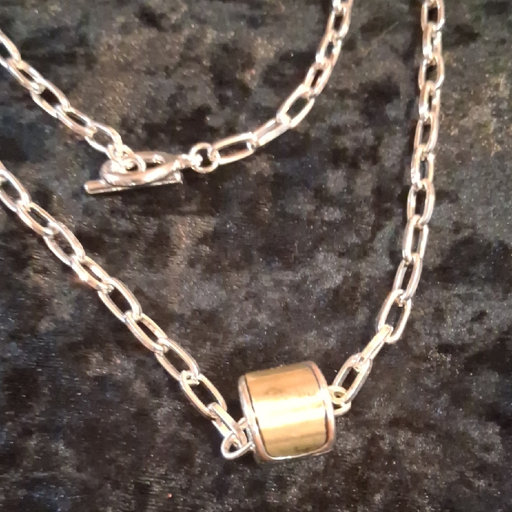 Elegant Silver and Gold Chain Necklace